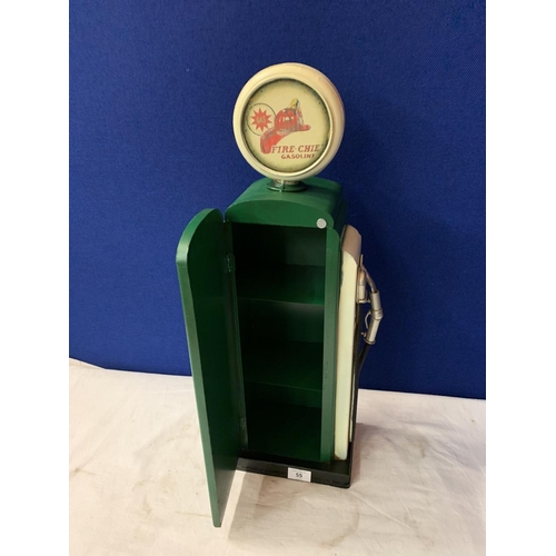 55 - A MODEL 'FIRE-CHIEF' GASOLINE PUMP CUPBOARD