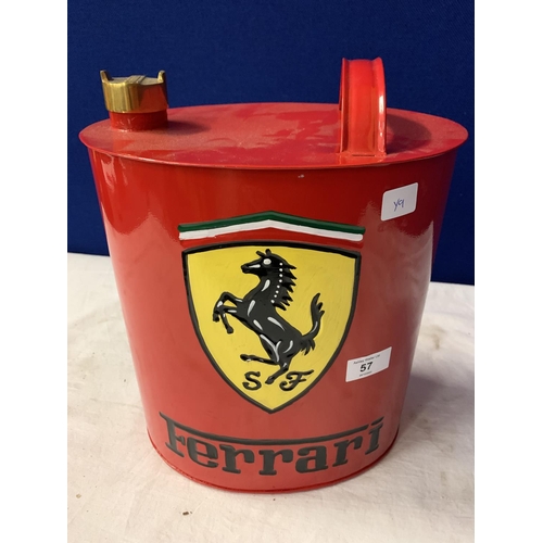 57 - A RED METAL FERRARI PETROL CAN