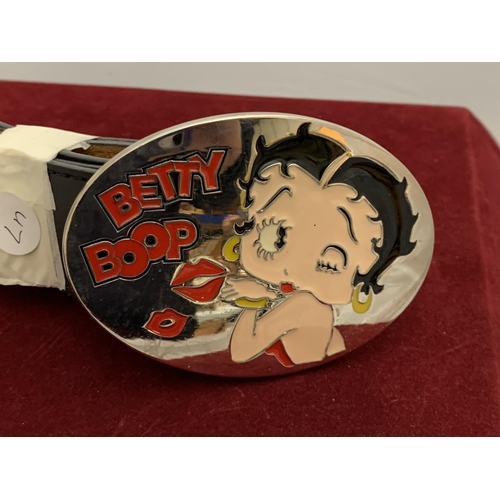 63 - A LEATHER 'BETTY BOOP' BELT