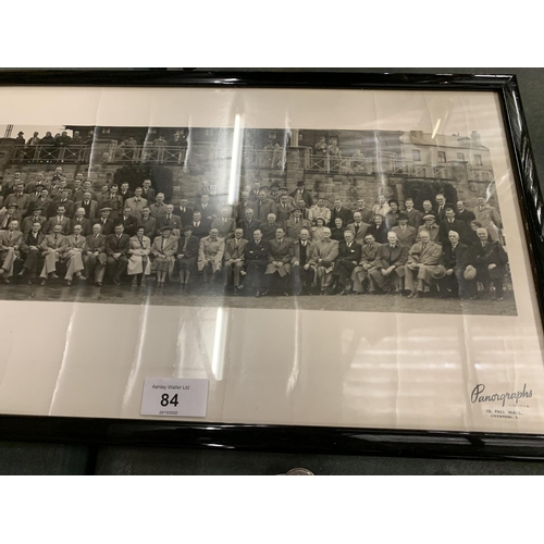 84 - A FRAMED PICTURE OF THE HARRISON AND SON (HANLEY) WORKS OUTING TO SOUTHPORT, 23RD SEPTEMBER 1950