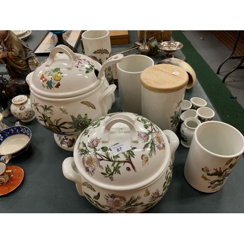 87 - A QUANTITY OF PORT MEIRION 'THE BOTANIC GARDEN' TO INCLUDE TWO LARGE TUREENS ETC