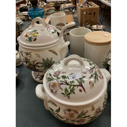 87 - A QUANTITY OF PORT MEIRION 'THE BOTANIC GARDEN' TO INCLUDE TWO LARGE TUREENS ETC