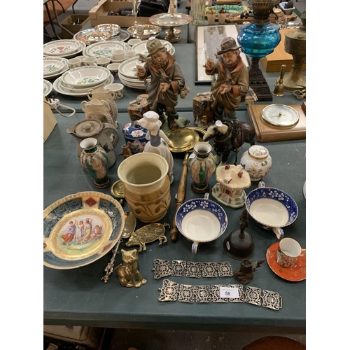 88 - AN ECLECTIC MIX OF CERAMICS AND BRASSWARE