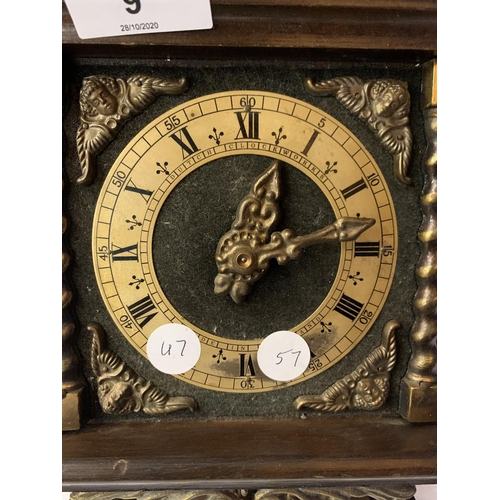 9 - AN ORNATE DUTCH WEIGHTER WALL CLOCK