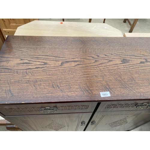 1853 - A REPRODUCTION OAK DRESSER BASE, 36