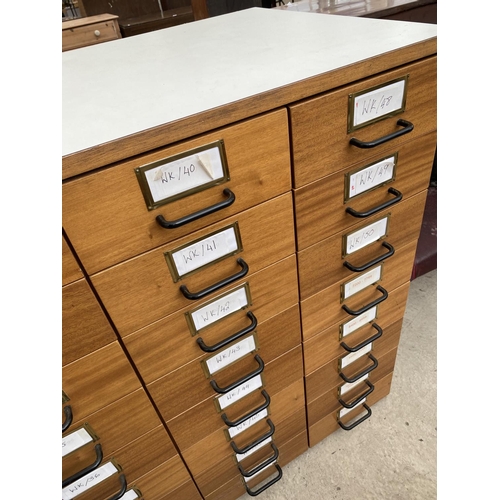 1869 - A 20TH CENTURY FORTY DRAWER HABERDASHERY CHEST, 62