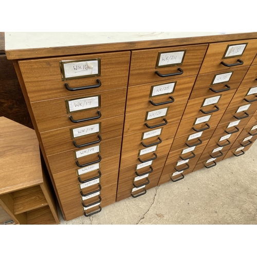 1869 - A 20TH CENTURY FORTY DRAWER HABERDASHERY CHEST, 62