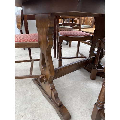 1886 - A PRIORY CORNER OAK DROP-LEAF DINING TABLE (52x45