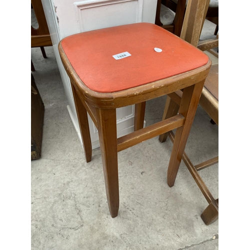 1888 - A PAINTED POT CUPBOARD, TROLLEY, STOOL AND DINING CHAIR