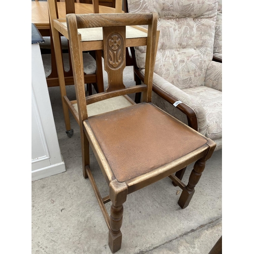 1888 - A PAINTED POT CUPBOARD, TROLLEY, STOOL AND DINING CHAIR