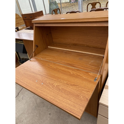 1892 - A MODERN TEAK EFFECT BUREAU