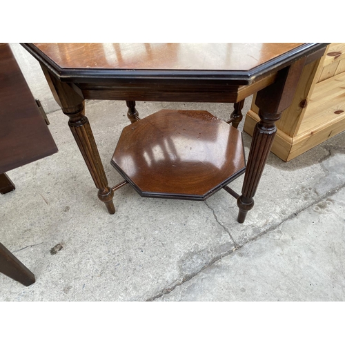 1931 - AN EDWARDIAN HEXAGONAL MAHOGANY OCCASIONAL TABLE, 22