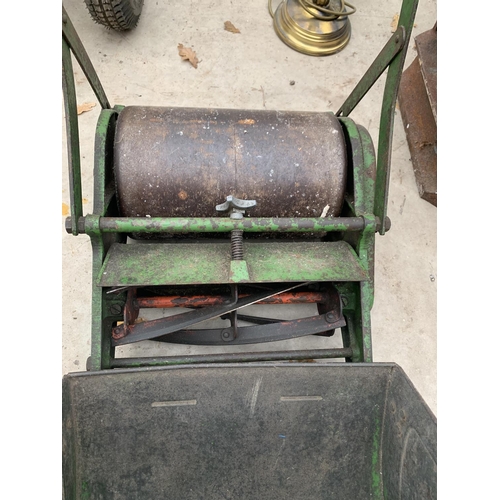 1249 - A VINTAGE PUSH LAWN MOWER