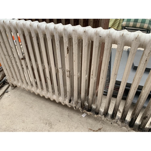 1261 - TWO ORNATE VINTAGE CAST IRON RADIATORS