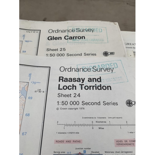 1295 - A VERY LARGE COLLECTION OF ORDNANCE SURVEY MAPS, AREAS TO INCLUDE: STONEHAVEN, PERTH, FIRTH OF CLYDE... 