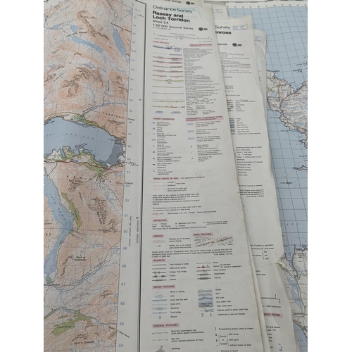 1295 - A VERY LARGE COLLECTION OF ORDNANCE SURVEY MAPS, AREAS TO INCLUDE: STONEHAVEN, PERTH, FIRTH OF CLYDE... 