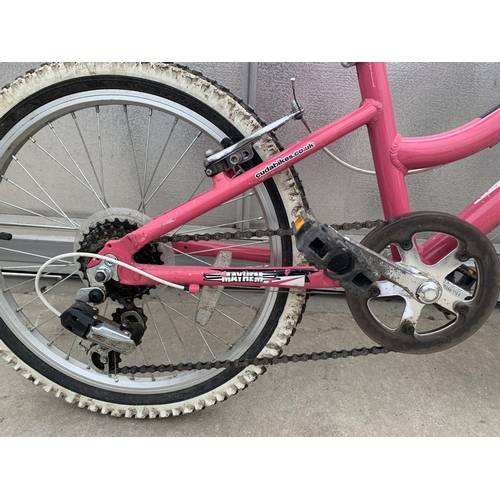 1311 - A PINK GIRLS MAYHEM CUBA MOUNTAIN BIKE WITH SHIMANO 6 GEAR SYSTEM