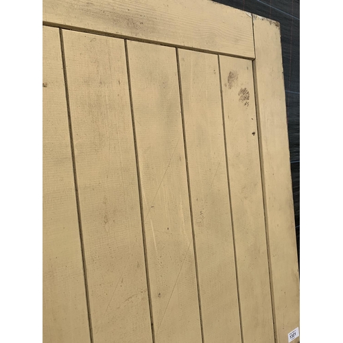 1321 - TWO WOODEN GARDEN/SHED DOORS WITH LATCHES, HEIGHT 198CM, WIDTH 76CM