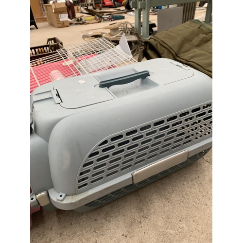 1356 - VARIOUS PET CARRIERS AND CAGES