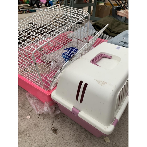 1356 - VARIOUS PET CARRIERS AND CAGES