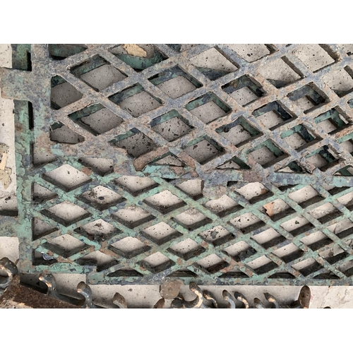 1362 - THREE CAST IRON CELLAR WINDOW GRILLS