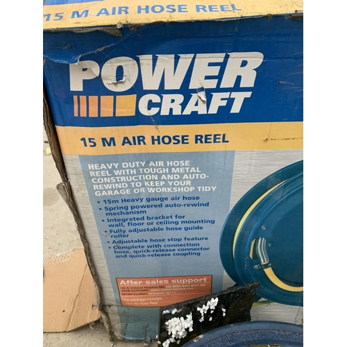 1370 - A POWERCRAFT 15 METER AIR HOSE REEL