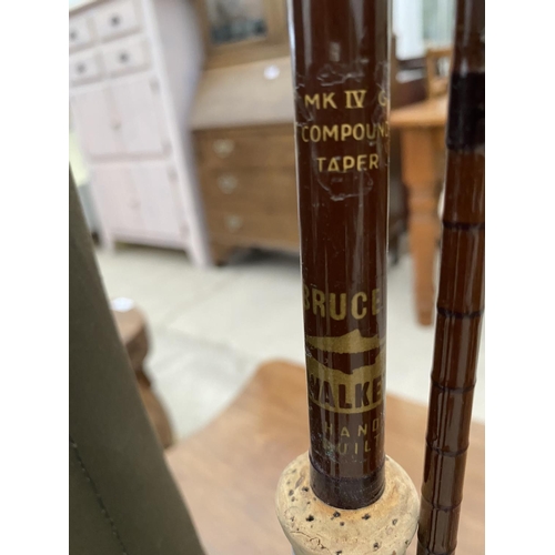 1488 - A BRUCE WALKER HAND BUILT MARK IV COMPOUND TAPER ROD