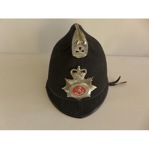 312 - A KENT CONSTABULARY POLICEMANS HELMET, 7.25
