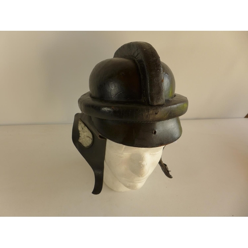 314 - A NAZI GERMANY NSKK LEATHER HELMET (PLEASE NOTE THAT A BADGE FOR THIS HELMET IS LOT 361)