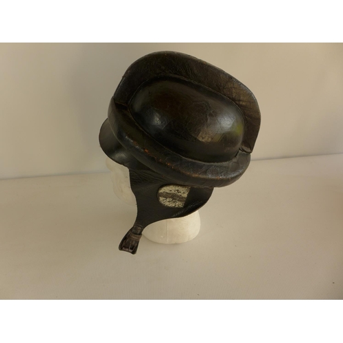 314 - A NAZI GERMANY NSKK LEATHER HELMET (PLEASE NOTE THAT A BADGE FOR THIS HELMET IS LOT 361)
