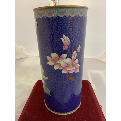 147 - A TALL CLOISONNE VASE