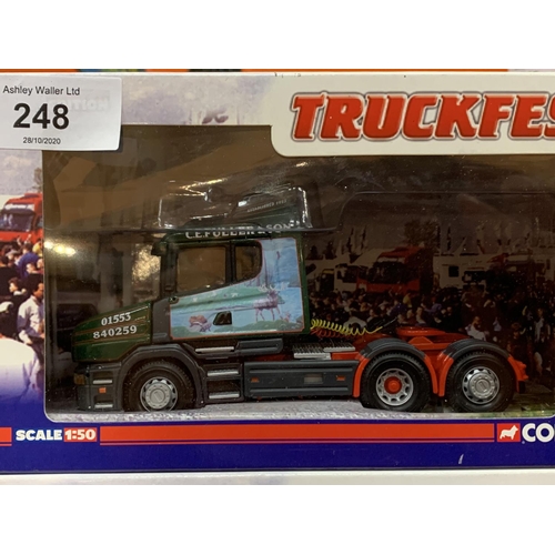 248 - A PAIR OF LIMITED EDITION TRUCKFEST TRACTOR UNITS TO INCLUDE A DAF