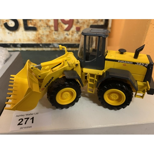 271 - A CONRAD MODEL PIVOT STEER FURUKAWA LOADING SHOVEL