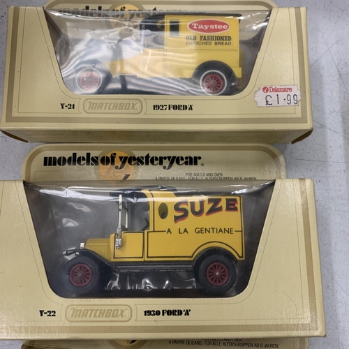 398 - SIX BOXED MODELS OF YESTERYEAR VANS