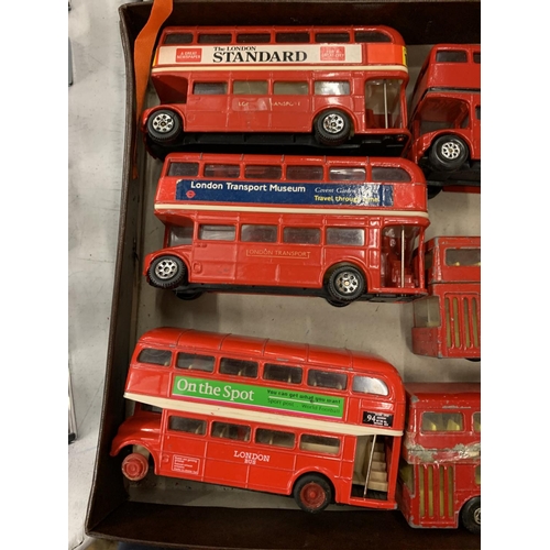 408 - AN ASSORTMENT OF MODEL LONDON BUSES