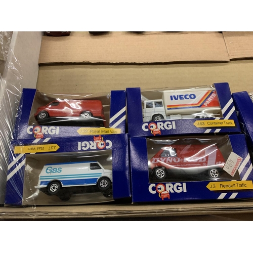 417a - TWENTY DIE CAST MODELS VANS IN NEW CONDITION WITH BOXES