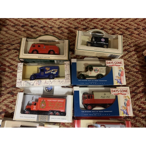 428 - A GROUP OF TEN BOXED DIE CAST MODELS TO INCLUDE A CAMPBELLS SOUP LORRY AND FIRE ENGINE