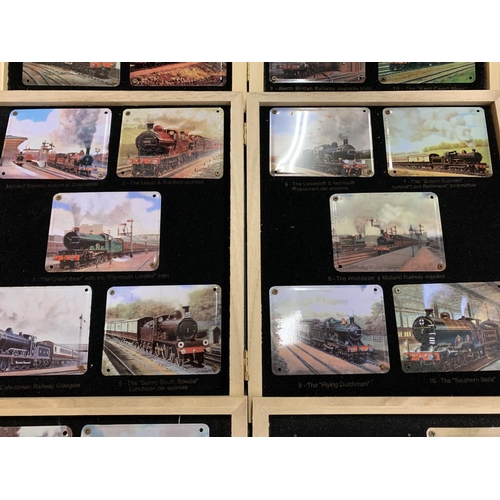 456 - AN ASSORTMENT OF ATLAS EDITIONS CASED LOCAMOTIVE LEGENDS PLAQUES TO INCLUDE 'A GREAT NORTHERN EXPRES... 