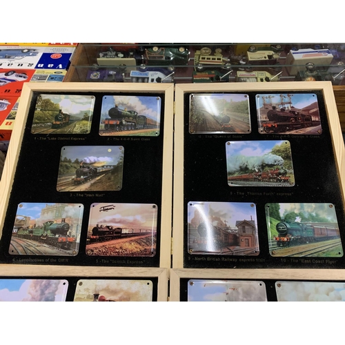 456 - AN ASSORTMENT OF ATLAS EDITIONS CASED LOCAMOTIVE LEGENDS PLAQUES TO INCLUDE 'A GREAT NORTHERN EXPRES... 