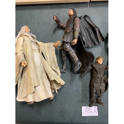 456A - A SELECTION OF LORD OF THE RINGS CHARACTER FIGURES