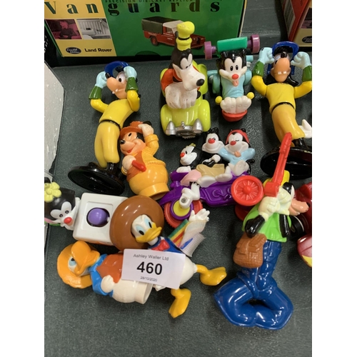 460 - AN ASSORTMENT OF DISNEY CARTOON FIGURES TO INCLUDE PLUTO AND DAFFY DUCK