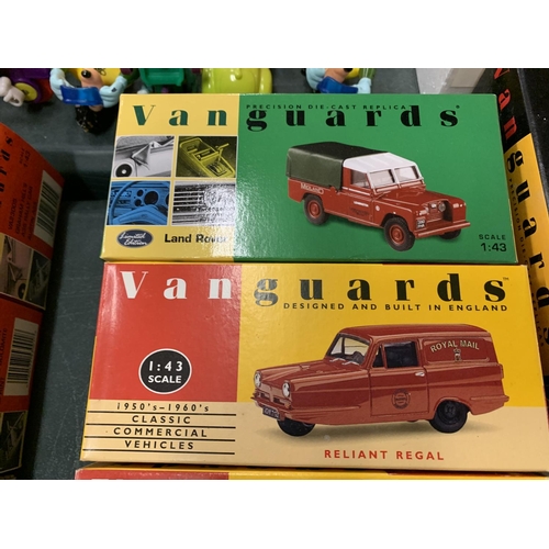 479 - AN ASSORTMENT OF VANGUARDS REPLICA MODEL VEHICLES TO INCLUDE A 'ROYAL MAIL' RELIANT REGAL