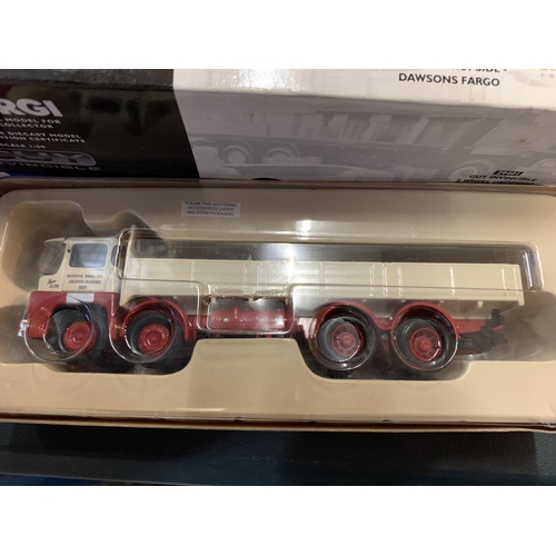 487 - A CORGI LIMITED EDITION 'INVINCIBLE' DAWSONS FARGO EIGHT WHEEL DROPSIDE WAGON