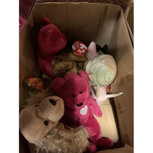 492 - AN ASSORTED LOT OF 'TY' BEANIE TEDDIES TO INCLUDE 'SPUNLY' THE DOG