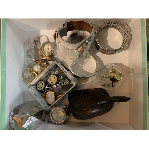 1001 - A QUANTITY OF SMALL ITEMS TO INCLUDE WATCHES ETC