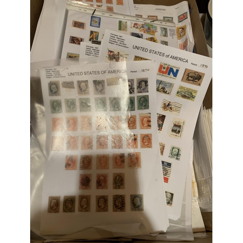 858 - TWO BOXES OF STAMPS AND FIRST DAY COVERS