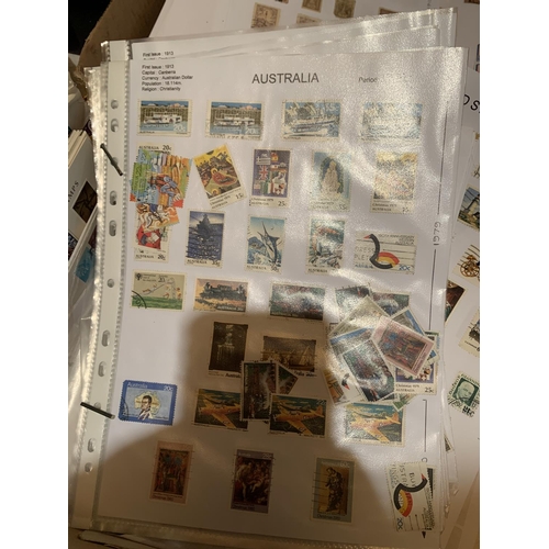 858 - TWO BOXES OF STAMPS AND FIRST DAY COVERS