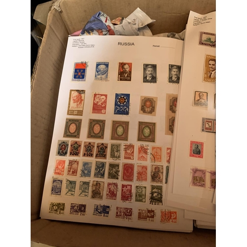 858 - TWO BOXES OF STAMPS AND FIRST DAY COVERS