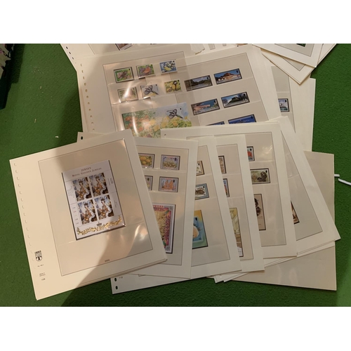 891 - A QUANTITY OF LOOSE LEAF STAMP PAGES, SOME WITH CHANNEL ISLAND INTEREST