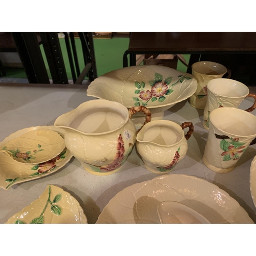 969 - A LARGE COLLECTION OF YELLOW 'CARLTON WARE'  TO INCLUDE MILK JUG AND BOWLS ETC